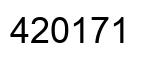 Number 420171 black image