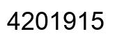 Number 4201915 black image