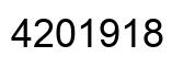 Number 4201918 black image