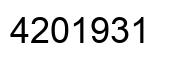 Number 4201931 black image