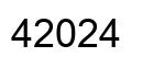 Number 42024 black image