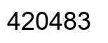 Número 420483 imagen negro