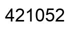 Number 421052 black image