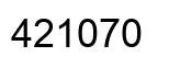 Número 421070 imagen negro