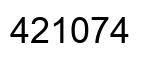 Number 421074 black image