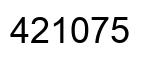 Number 421075 black image