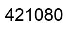 Number 421080 black image