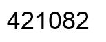 Number 421082 black image