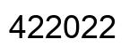 Number 422022 black image