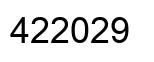 Number 422029 black image