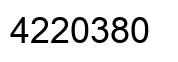 Number 4220380 black image