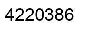 Number 4220386 black image