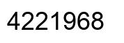 Número 4221968 imagen negro