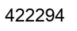 Número 422294 imagen negro