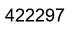 Number 422297 black image