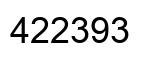 Number 422393 black image