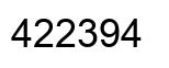 Number 422394 black image