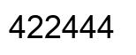 Número 422444 imagen negro