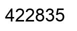 Número 422835 imagen negro