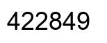 Number 422849 black image