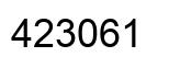 Number 423061 black image