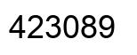 Number 423089 black image