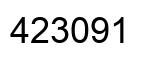 Number 423091 black image