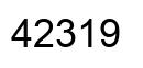 Número 42319 imagen negro