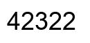 Number 42322 black image