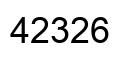 Number 42326 black image