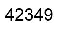 Number 42349 black image