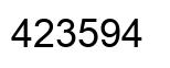 Number 423594 black image
