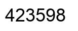 Number 423598 black image