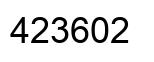Number 423602 black image