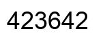 Number 423642 black image