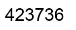 Number 423736 black image