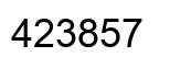 Number 423857 black image