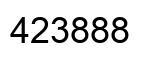 Number 423888 black image