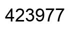 Number 423977 black image