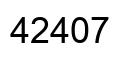 Number 42407 black image
