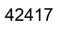 Number 42417 black image
