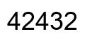 Number 42432 black image