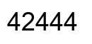 Number 42444 black image