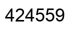 Number 424559 black image