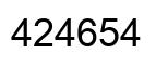 Number 424654 black image