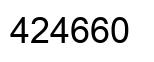 Number 424660 black image