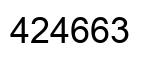 Number 424663 black image