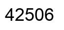 Número 42506 imagen negro