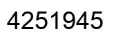 Número 4251945 imagen negro