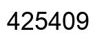 Número 425409 imagen negro